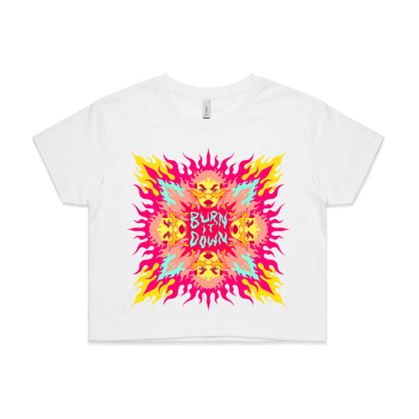 Burn it Down - Womens Crop Tee Thumbnail